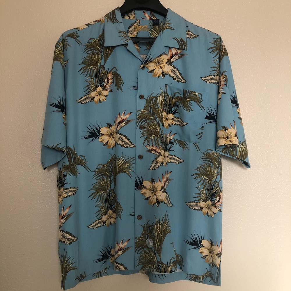Eagle Dry Goods 100% Silk Buttoned Shirt Sz XL